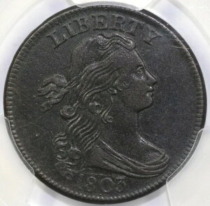 1803 1c S-257 ȓtA傫Ȓf PCGS AU ڍ _[W