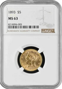 AJO 5h 1893NANGC MS63AuAJOi1859 - 1909jv