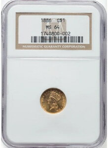 1886N - ^Cv3 G$1 PCGS MS64