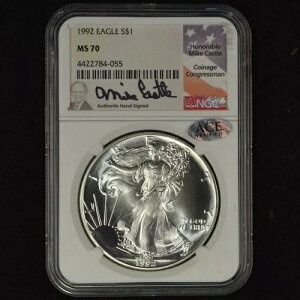 1992N $1 AJ Vo[ C[O NCG MS70 V~/g[Ȃ }CNELbX TC