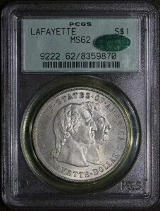 1900年 (MS62 CAC) ラファイエット記念銀貨 $1 PCGS OGH - ホワイト