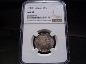 1883�N MS66 �n���C 25�Z���g�d�� NGC�F���� - �g�[��/���C�g�S�[���h/�p�X�e���J���[