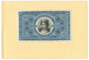 10 ���� PROVA RETRO SU CARTONCINO BANCA NAZIONALE REGNO D'ITALIA 17/07/1872 SUP+