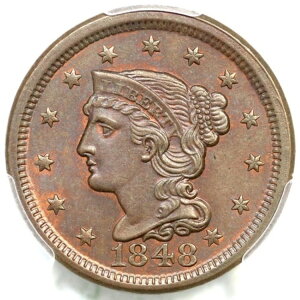 1848N N-21 R-3 PCGS MS 64 BN ҂ݍ݃wA [WZgRC 1Zg