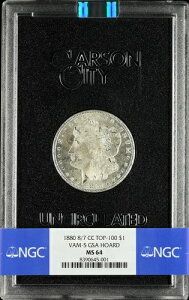 1880N 8/7 CC TOP-100 $1 VAM-5 GSA HOARD NGC F MS64 COAt