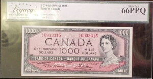 1954�N $1000 BC44d LAWSON/BOUEY #AK0933315 LEGACY GEM 66 PPQ