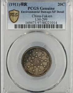 (1911)�h�� �������� 20�Z���g��� PCGS �{�� -XF �ڍ� Blood of Iron 18