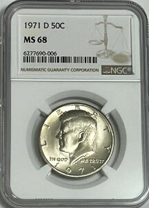 1971 D NGC MS68 ~gXe[g Nbh PlfB n[t_[ rWlXXgCN 50Zg JFK