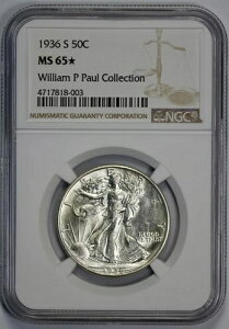 1936-S EH[LOEoeB 50Zg Vo[ n[th NGC MS 65* v[t̂悤Ɍ