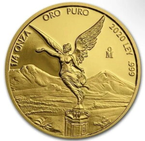 リベルタッド ? メキシコ ? 2020年 1/4オンス プルーフ金貨 カプセル入り 発行枚数 250枚