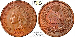 1870�N�C���h�Z���gPCGS 62BN MPD & DDR