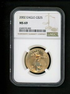 2002 Nč 1/2 IX S[h AJ C[O $25.00 $25 NGC MS 69 UNC X|bgt[ GEM !