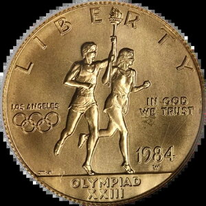 1984年西オリンピック記念金貨 10ドル NGC MS70 - 在庫あり
