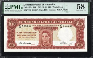 �I�[�X�g�����A 10�|���h P28c 1949�N�� �N�[���Y���b�g PMG58 �`���C�X aUNC �󏭉��l