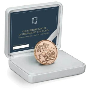女王陛下サファイアジュビリー記念金ソブリン金貨 2017年 LE750