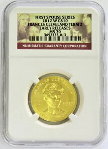 2012 W �S�[���h 2,425 ���� �t�����V�X�E�N���[�u�����h $10 �^�[�� 2 �z��� 1/2 �I���X NGC MS70 ER
