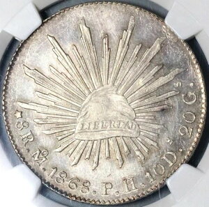 1868-Mo PH NGC MS 64 LVR 8A LbvCY Vo[RC POP 2/0 (23030401C)