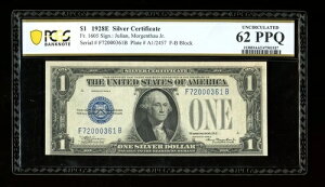 DBR 1928-E A $1 t@j[obN_1605 FB ubN PCGS-B 62 PPQ VA F72000361B