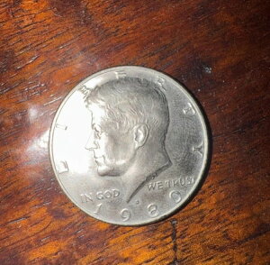 1980-D ケネディ ハーフドル硬貨、非常に精巧な未流通品