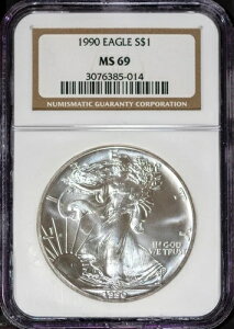 1990N 1h݃AJC[O MS 69 NGC # 3076385-014 + {[iX