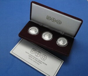 コロンブス発見の船500周年記念 3.5オンス銀メダルケース COA