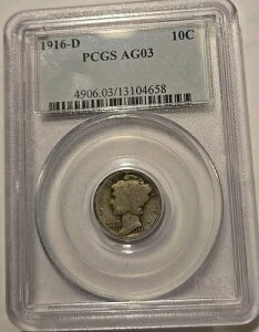 1916-D �}�[�L�����[�_�C�� PCGS AG03