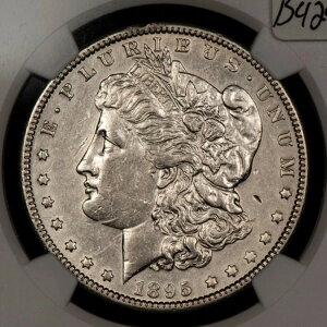 1895-O 1ドルモルガン銀貨 - 魅力的なキーデート - NGC AU Dets - SKU-B4287