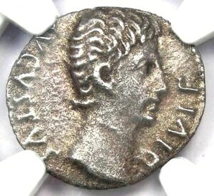�A�E�O�X�g�D�X AR �f�i���E�X �R�C�� 12 BC (Lugdunum) - �F�� NGC AU - AU �ł͒�����!
