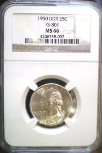 1950N DDR 25C Vg FS-801 NGC MS 66 X[yAWFAV[vXgCN zCgX^[