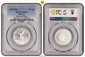 ���L�V�R �V���o�[ UNC 1/4 �I���U�R�C�� 1999�N KM#611 ���x���^�b�h PCGS �O���[�f�B���O MS67