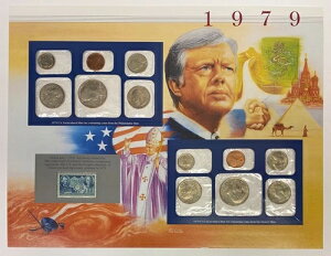 1979年 未流通 ミントセット 郵便記念協会 コイン&切手パネル