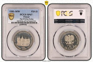 �|�[�����h �v���[�t 20 �Y�E�H�e�B�`�d�� 1981 KM# Pr430 Par- P320a PCGS SP67 PROBA �g�b�v�|�b�v??