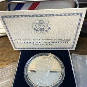 米国造幣局 2009年 エイブラハム・リンカーン記念銀貨 OGP COA