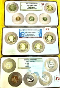 NGC pf69 ULTRA Cameo Beauties 14���Z�b�g 3���b�g �艿275�h���ȏ�B150�h���Ȃ炨������