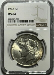1922N s[XVo[ 1h NGC MS64 `CX 