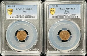 C^A 1899-1908 ZeV yA PCGS MS64RB 2Zbg ǂɐԂ!! D13