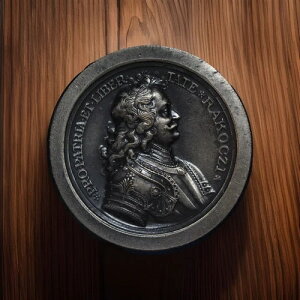 トランシルヴァニア王子、フェレンツ・ラコツィ、プロ・パトリア・エト・リベル、Unifaceメダル39ミリ。