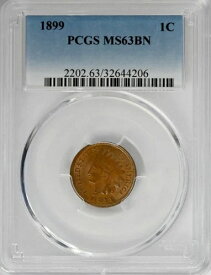 1899年インディアンヘッド1セントペニーPCGS MS63 BN