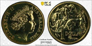 I[XgA 2012N Mob of Roos 1hi~gZbĝ݂Őj PCGS PCGS MS66 #1593
