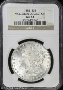 1885-P 1h K NGC MS 63 | }N[ERNV  UNC
