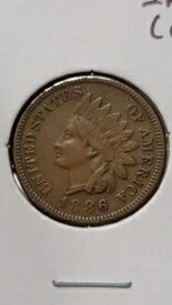 1886年 (P) インディアンヘッドセント タイプ1 エクストラファインペニー XF ( RAW1204 )