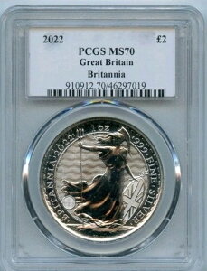 2022�N �V���o�[ �X�U���i�E�u�����g �T�C������ �C�M���X 2�|���h �u���^�j�A PCGS MS 70