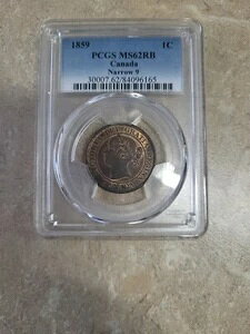 PCGS 1859 i[ 9 Ji_ 1Zg MS62RB