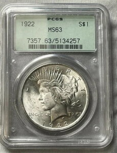 1922Ns[XVo[h1hAPCGS MS63I[hO[z_[iOGHjf炵