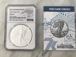 7K 2023 �A�����J���V���o�[�C�[�O�� $1 NGC MS70 US�C���x���V�����V���[�Y �r�f�I�Q�[���R���\�[��