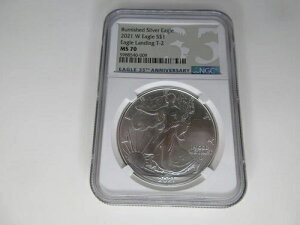 �o�[�j�b�V���h�V���o�[�C�[�O�� 2021 W�C�[�O�� S$1 �C�[�O�������f�B���O T-2 MS 70 NGC�C�[�O�� 35th A