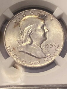 1959-D tN n[t _[ MS65 FBL TONED - 󏭂ȃtN |[g[g z_[!