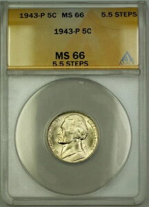 1943-P 5.5Xebv AJ펞 WFt@[\jbP 5Zg ANACS MS-66 (A)