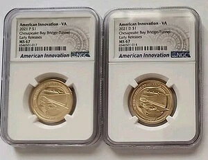 2021 P/D Innovation-VA $1 �`�F�T�s�[�N�p�����g���l�� NGC MS 67 ���������[�X