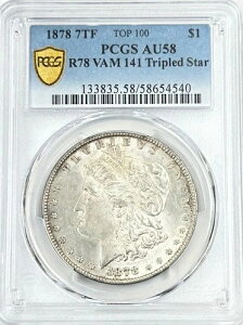 1878N 7tf K Rev.78 PCGS AU58 VAM 141 gbv100 gvX^[